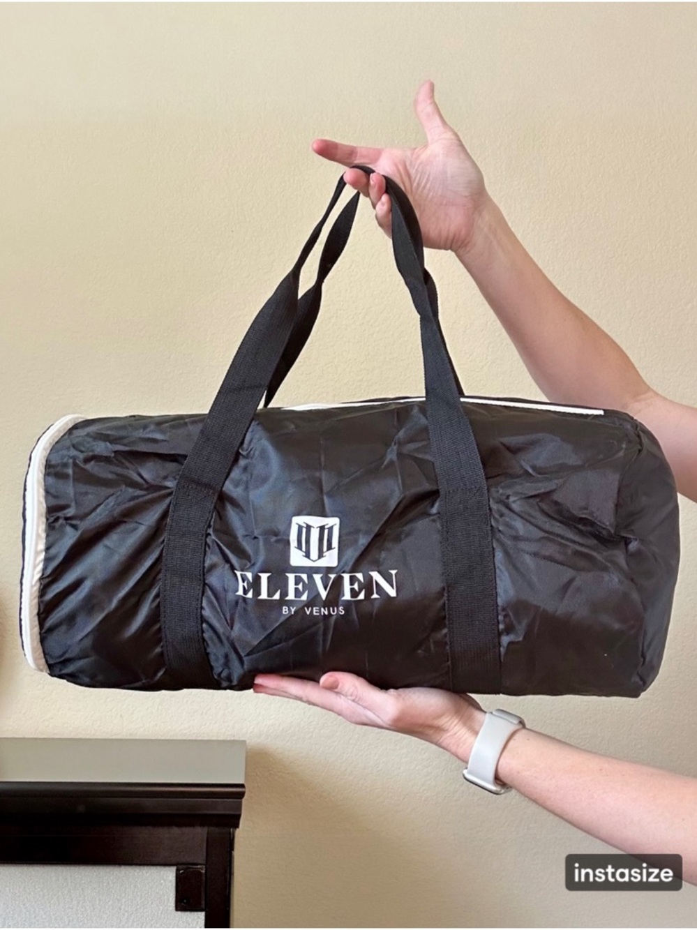 EleVen by Venus Williams Collapsible Black Duffel Bag